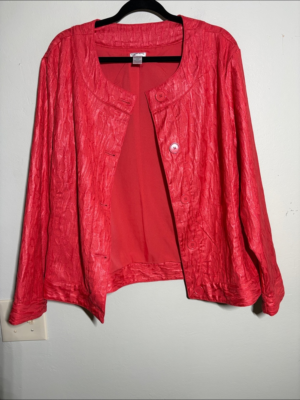 Crinkle Sheen Shaya 3/4 Sleeve Jacket 3